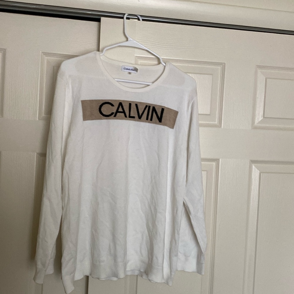 White Calvin Klein long sleeve